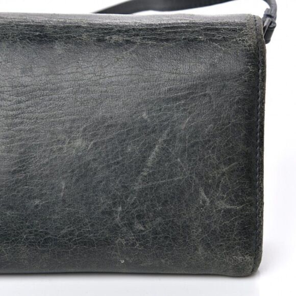 Balenciaga Agneau Classic Hardware Continental Wallet on Strap Anthracite - Picture 9 of 16